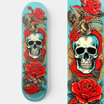 Klassische Tattoo Art Skull Rose Schöne Elemente Skateboard<br><div class="desc">Entdecken Sie den zeitlosen Reiz unseres Skateboards Classic Tattoo Art,  das mit einem faszinierenden Skulptur,  Rose und nautischen Elementen geschmückt ist. Personalisieren Sie das Kartenspiel mit Ihrem eigenen Text und verwandeln Sie Ihre Fahrt in ein maßgeschneidertes Meisterwerk. Das sind weitere 100% Schnürhammer Designs.</div>
