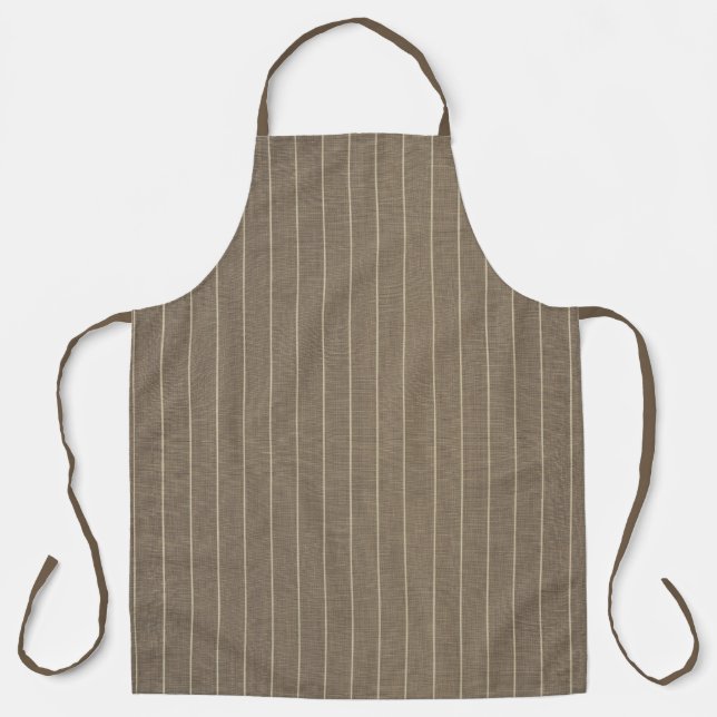Klassische Taupe mit Streifen Schürze (Vorderseite)