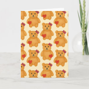 Klassische Teddy-Bär-Muster-Blankokarte Karte