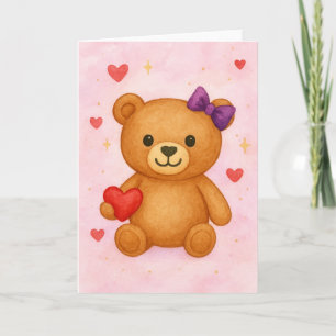 Klassische Teddybär-Blank-Grußkarte Karte