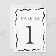 Klassische Tischnummer für die Hochzeit – Elegante