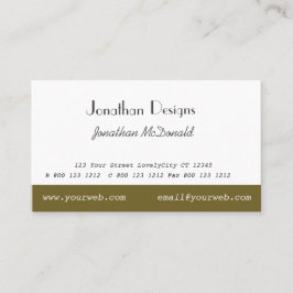 Klassische traditionelle, einzigartige Schlichte M Visitenkarte