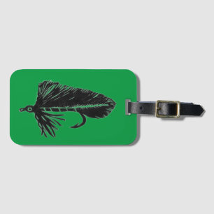 Klassische Trout Fly Black Matuka Gepäckmarke Gepäckanhänger