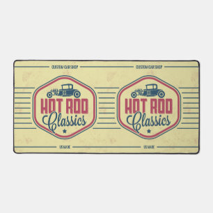 Klassische Typ-Retro-Label-Höhle Schreibtischunterlage