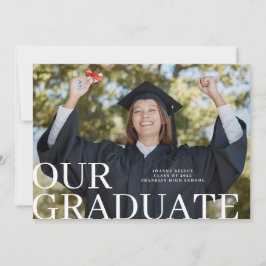 Klassische Typografie 2 Foto Graduate Ankündigung