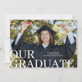 Klassische Typografie 2 Foto Graduate Ankündigung