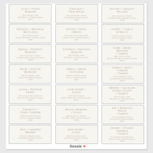 Klassische Typografie   Beige Guest Address Labels