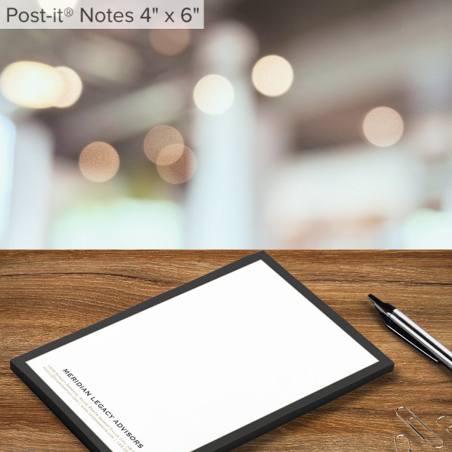 Klassische Typografie Black Gerahmt 4x6 Post-it Klebezettel (Von Creator hochgeladen)