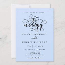 Klassische Typografie-Skripteinladung zur Hochzeit Einladung