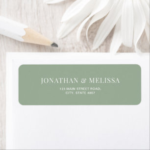Klassische typografische Hochzeitsadresse in Salbe