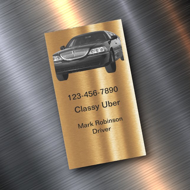 Klassische Uber Driver Magnetic Business Cards Magnetische Visitenkarte (Von Creator hochgeladen)