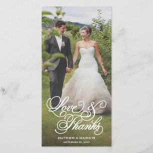 Klassische Überlagerung Wedding   danken Ihnen Dankeskarte