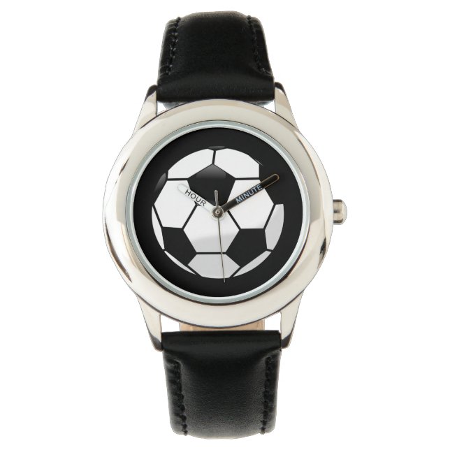 Klassische Uhr/Fußball-Ball für Kinder Armbanduhr (Vorderseite)