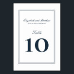 Klassische und einfache Hochzeit Tischnummer<br><div class="desc">Ideal für gerahmte Tischkarten. Besteht aus einfachen geraden Rahmen mit klassischem kursiven Schrift und Serifentypografie. Alles vor einem Hintergrund von reinem Weiß. Diese Elemente sind einfach,  zeitlos und klassisch. Dieses wurde von White Paper Birch Co. exklusiv für Zazzle entworfen. Abrufbar unter: http://www.zazzle.com/store/whitepaperbirch</div>