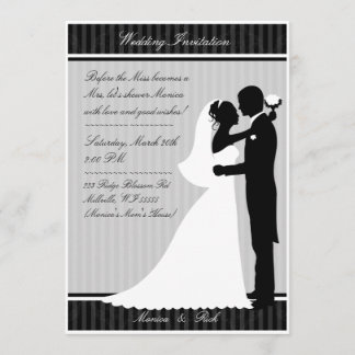 Klassische und elegante Hochzeitseinladungskarte Einladung