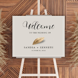 Klassische und elegante Hochzeitswillkommen Poster