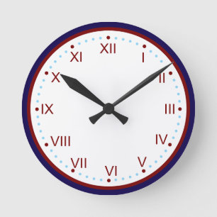 Klassische und elegante römische Zahl Runde Wanduhr