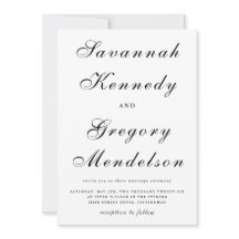 Klassische und elegante Script Schwarz und Weiß Ho