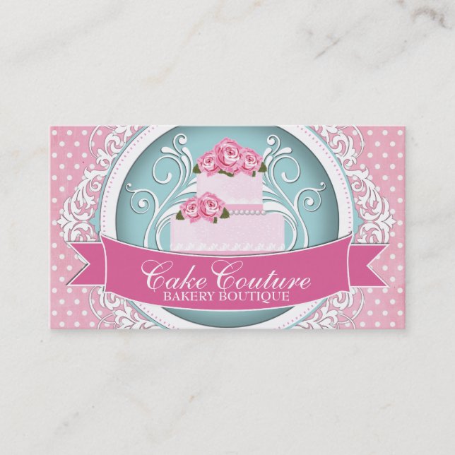 Klassische und moderne Cake Designer Business Card Visitenkarte (Vorderseite)