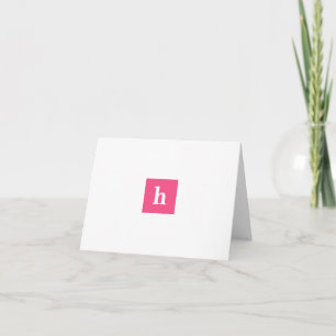 Klassische und moderne Square Monogramm in Rosa