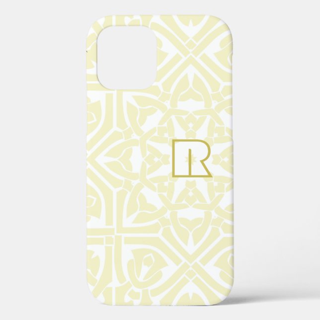 Klassische Vanilla und weißer, eleganter Rahmen, r Case-Mate iPhone Hülle (Rückseite)