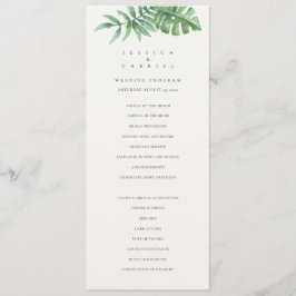 Klassische Vegetation Tropische Hochzeit Programm