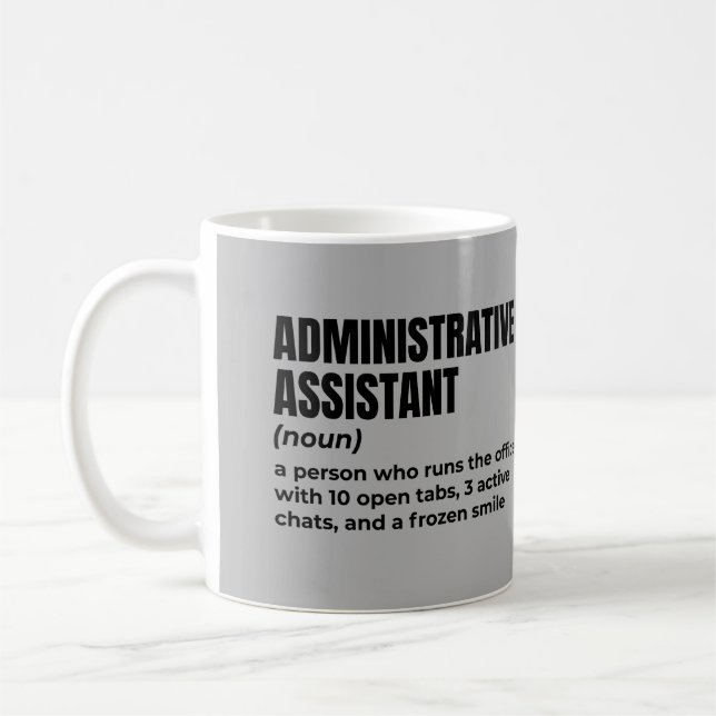 Klassische Verwaltungsassistenzdefinition Kaffeetasse (Links)
