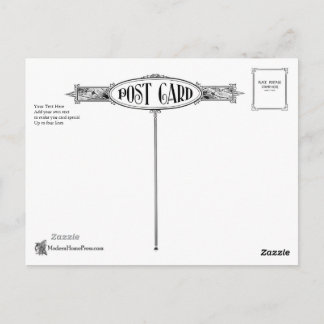 Klassische Viktorianische Postkartenrückseite - An Postkarte