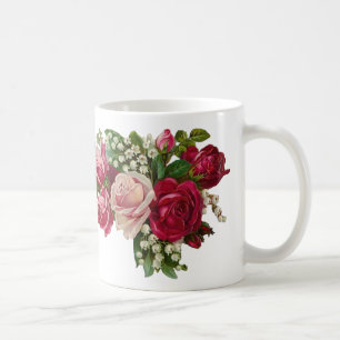 Klassische Viktorianische Rose Lily of the Valley Kaffeetasse