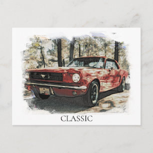 *~* Klassische Vintage-Antik-Malerei Muskelpferd Postkarte