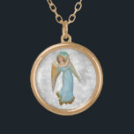 *~* Klassische Vintage AP40 Schöne Engel Palm Vergoldete Kette<br><div class="desc">(Suche nach AP40 für ähnliche Designs) Transfer zu anderen Produkten, wenn Sie möchten. Vintages ROUND Gold-Design mit süßer Klassik einer jungen, SCHÖNEN ANGEL-Frau mit einem PALM LEAF * Energetisch Enhanced Romantic Vintag Retro Antique ANGEL Imitate Glitzer Diamant Background. SCHÖNE ANGEL TRAING BLAU UND HATTE EINEN PALMLEAF mit silberfarbenem Glitzer. —...</div>