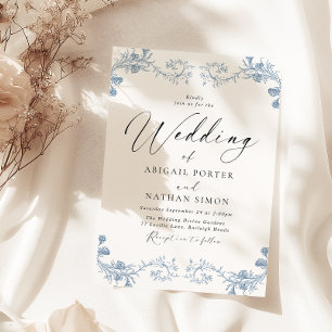 Klassische Vintage Chinoiserie Elegante Hochzeit Einladung