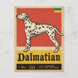 Klassische Vintage Dalmierung Postkarte