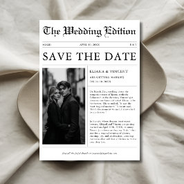 Klassische Vintage Einzigartige Foto-Hochzeit Save The Date