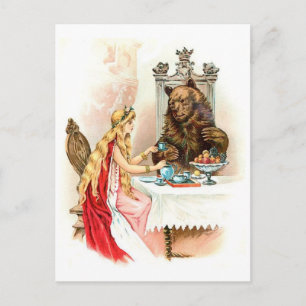 Klassische Vintage-Geschichtenbuch-Postkarte Postkarte