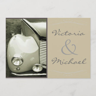 Klassische Vintage Hochzeit Einladung