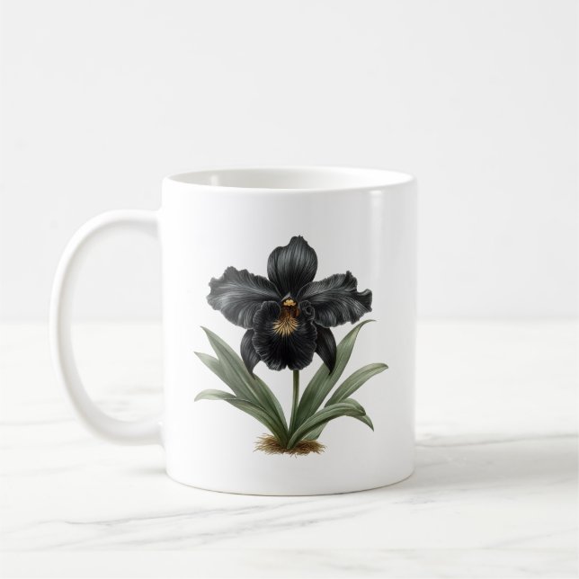 Klassische Vintage Orchideenkaffee-Tasse Kaffeetasse (Links)