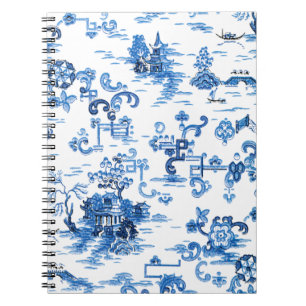Klassische Vintage Pagoda Chinoiserie Notizblock