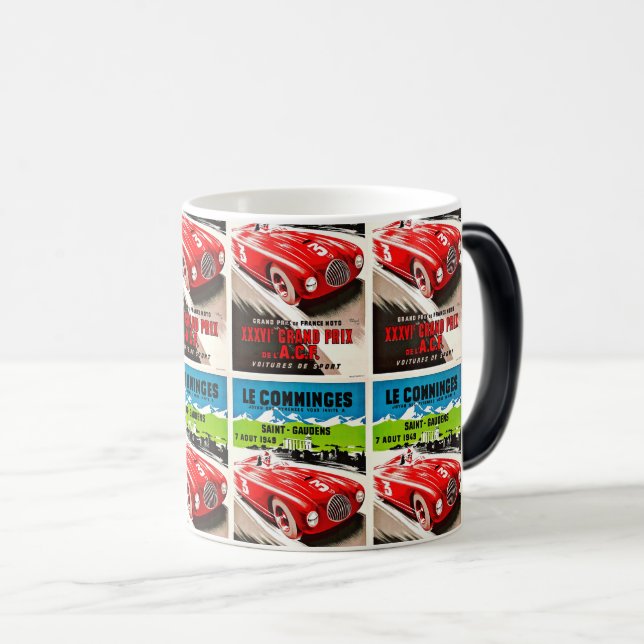 Klassische Vintage Racing Elegante Verwandlungstasse (VorderseiteRechts)