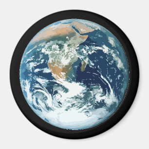 Klassische Vintage-Radierkunst Planet Erde Kunst Magnet