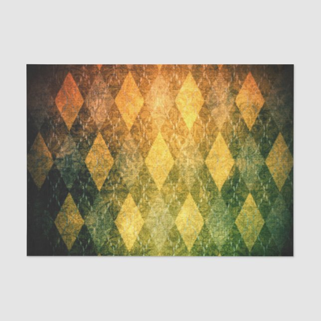 Klassische Vintage Raute Seidenpapier (Vorderseite)