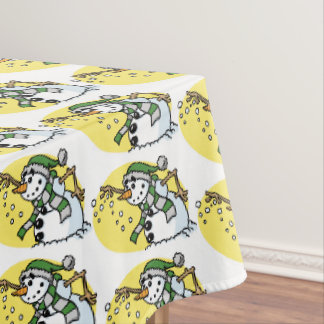 Klassische Vintage-Schneemann-Weihnachts-Tischdeck Tischdecke