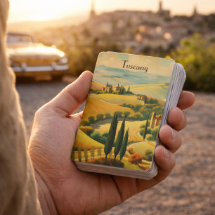 Klassische Vintage Toskana Landsort Reise Kunst Spielkarten