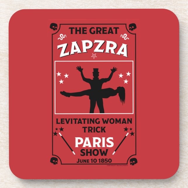 Klassische Vintage viktorianische Magic Show Getränkeuntersetzer (Vorderseite)