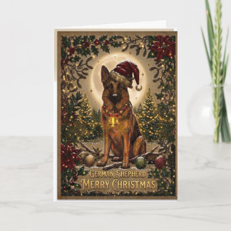 Klassische Vintage-Weihnachtskarte Deutscher Schäf Karte