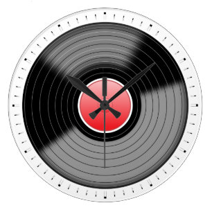 Klassische Vinyl Record Turntable LP Wall Clock Große Wanduhr