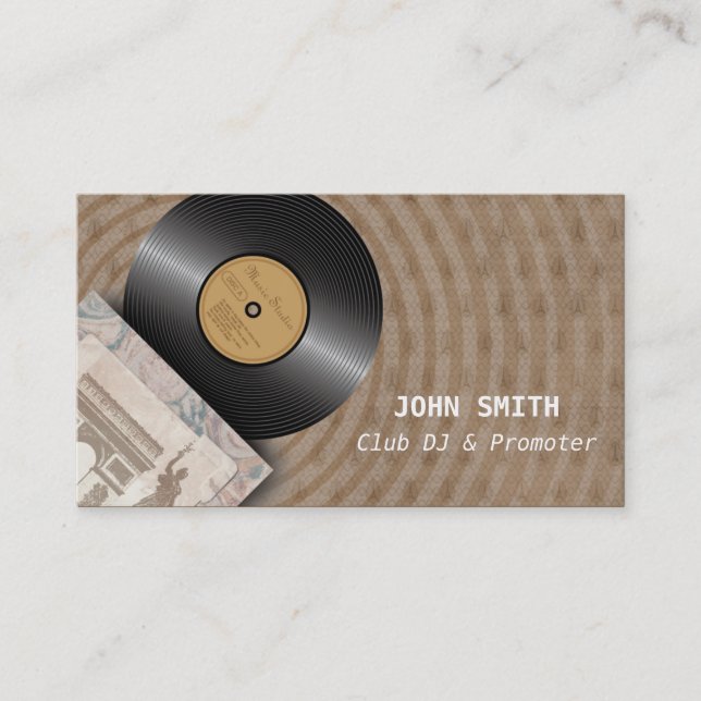 Klassische Vinylaufzeichnungs-Verein Visitenkarte (Vorderseite)