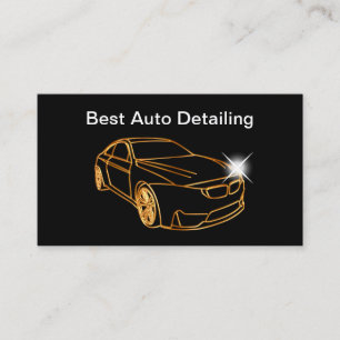 Klassische Visitenkarte für Autodetailing-Geschäft