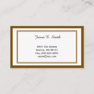 Klassische Visitenkarte mit Rand Telefonnummerkarte