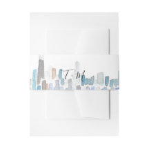 Klassische Wasserfarbe Chicago-Skyline-Bauchtasche